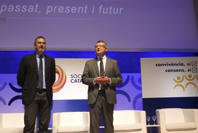 El presidente de Sociedad Civil Catalana, José Ramón Bosch, y el vicepresidente de la entidad, Joaquim Coll